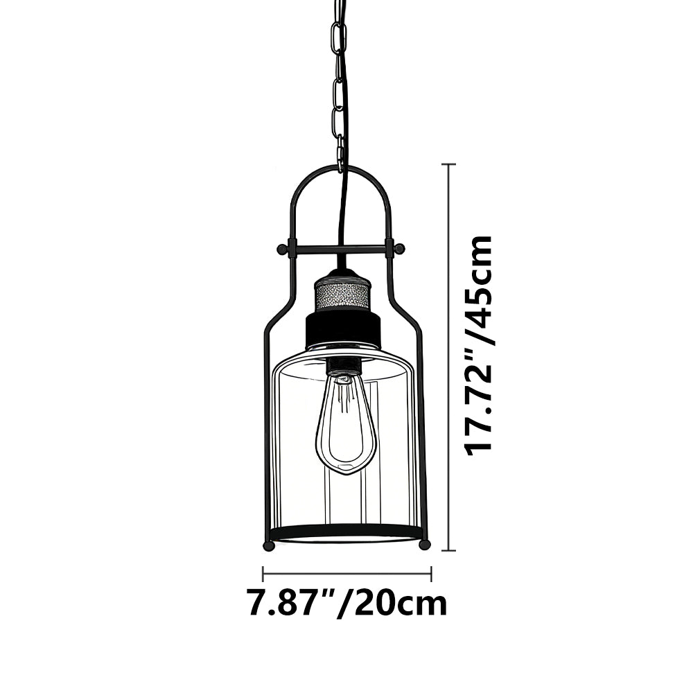 Rustic Metal Pendant Lamp for Dining Living Room
