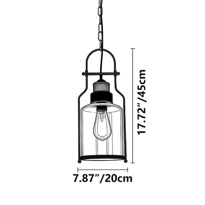 Rustic Metal Pendant Lamp for Dining Living Room