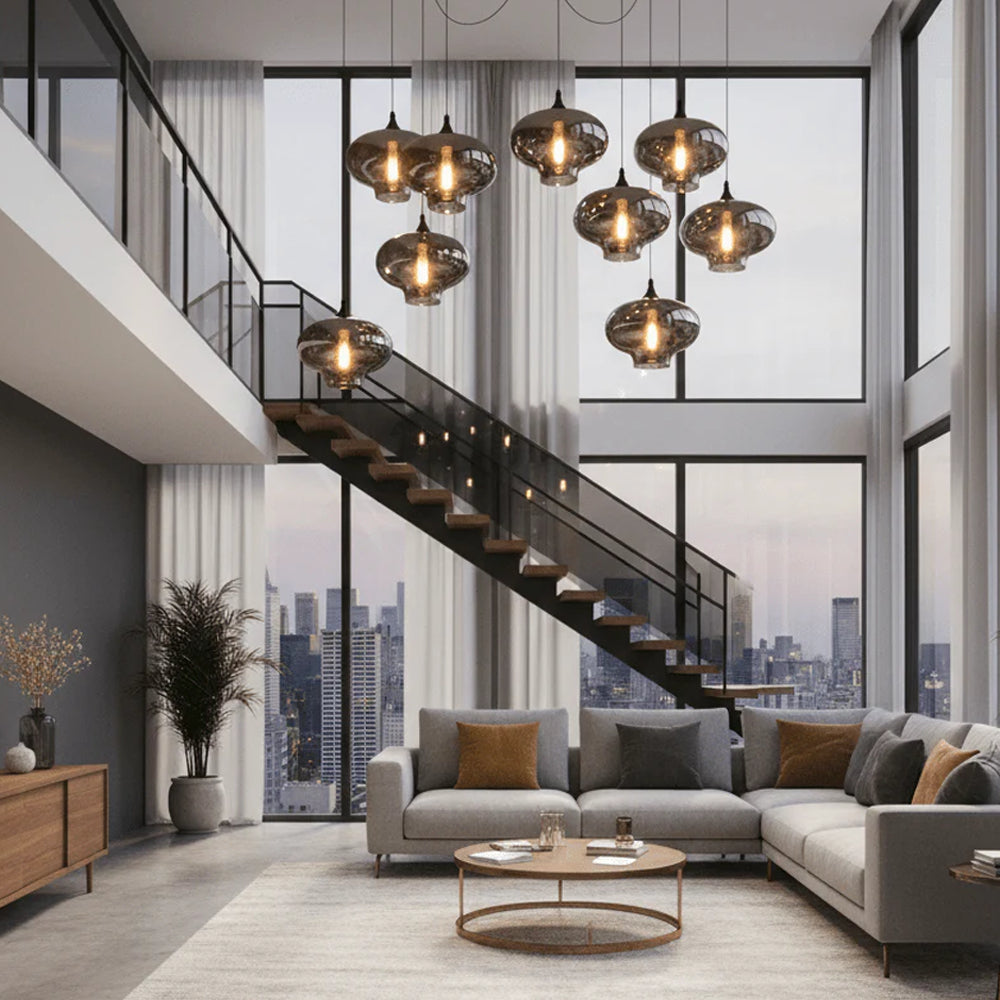 Modern Glass Hanging Lamp for Kitchen Island Ceiling