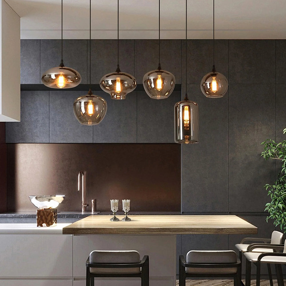 Modern Glass Hanging Lamp for Kitchen Island Ceiling