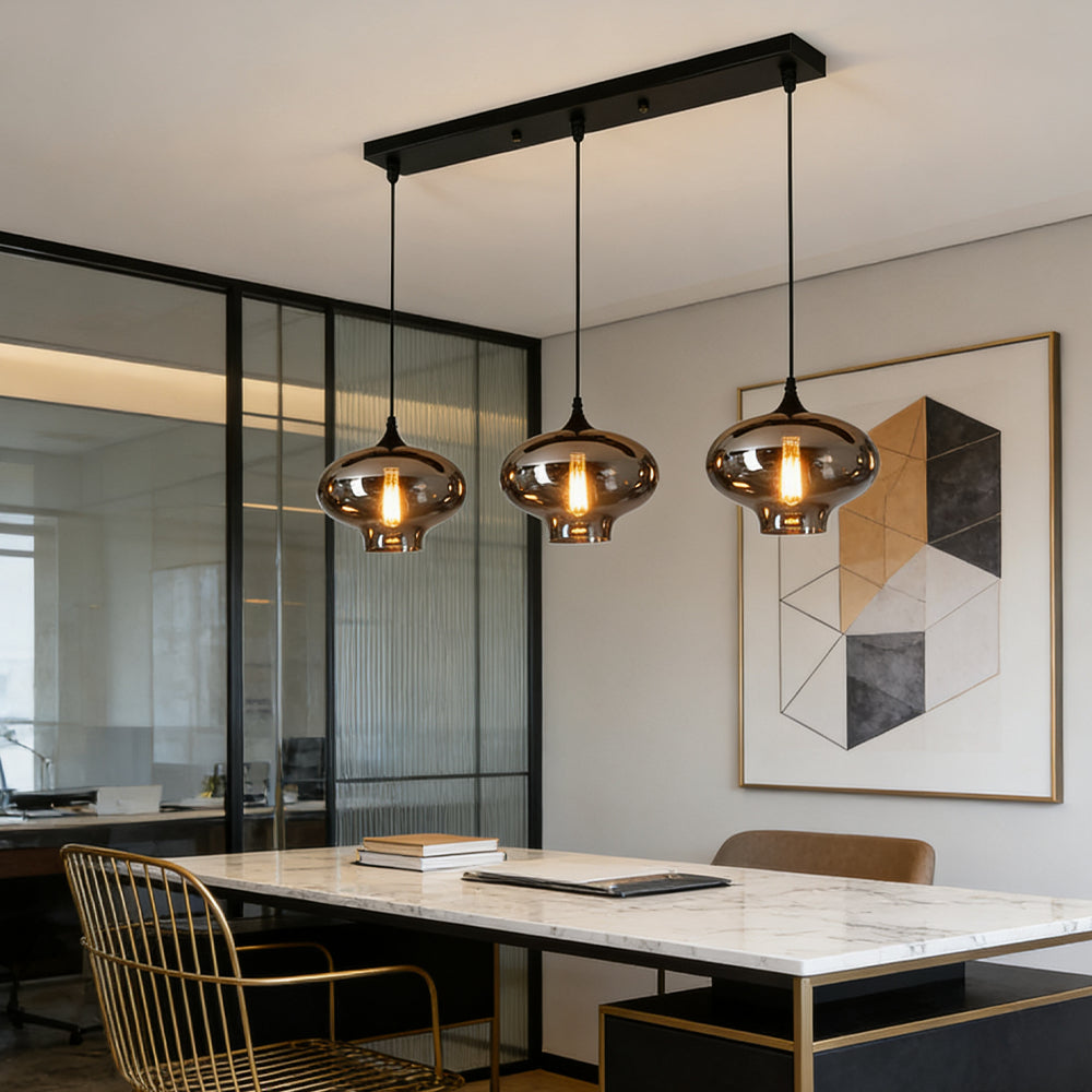 Modern Glass Hanging Lamp for Kitchen Island Ceiling