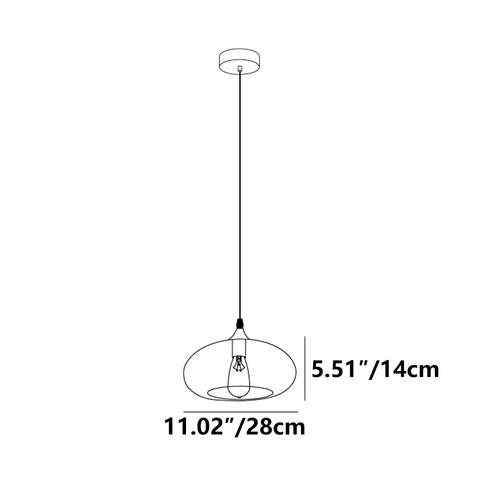 Modern Glass Hanging Lamp for Kitchen Island Ceiling