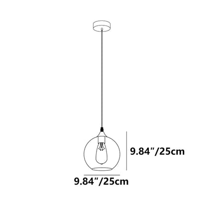 Modern Glass Hanging Lamp for Kitchen Island Ceiling