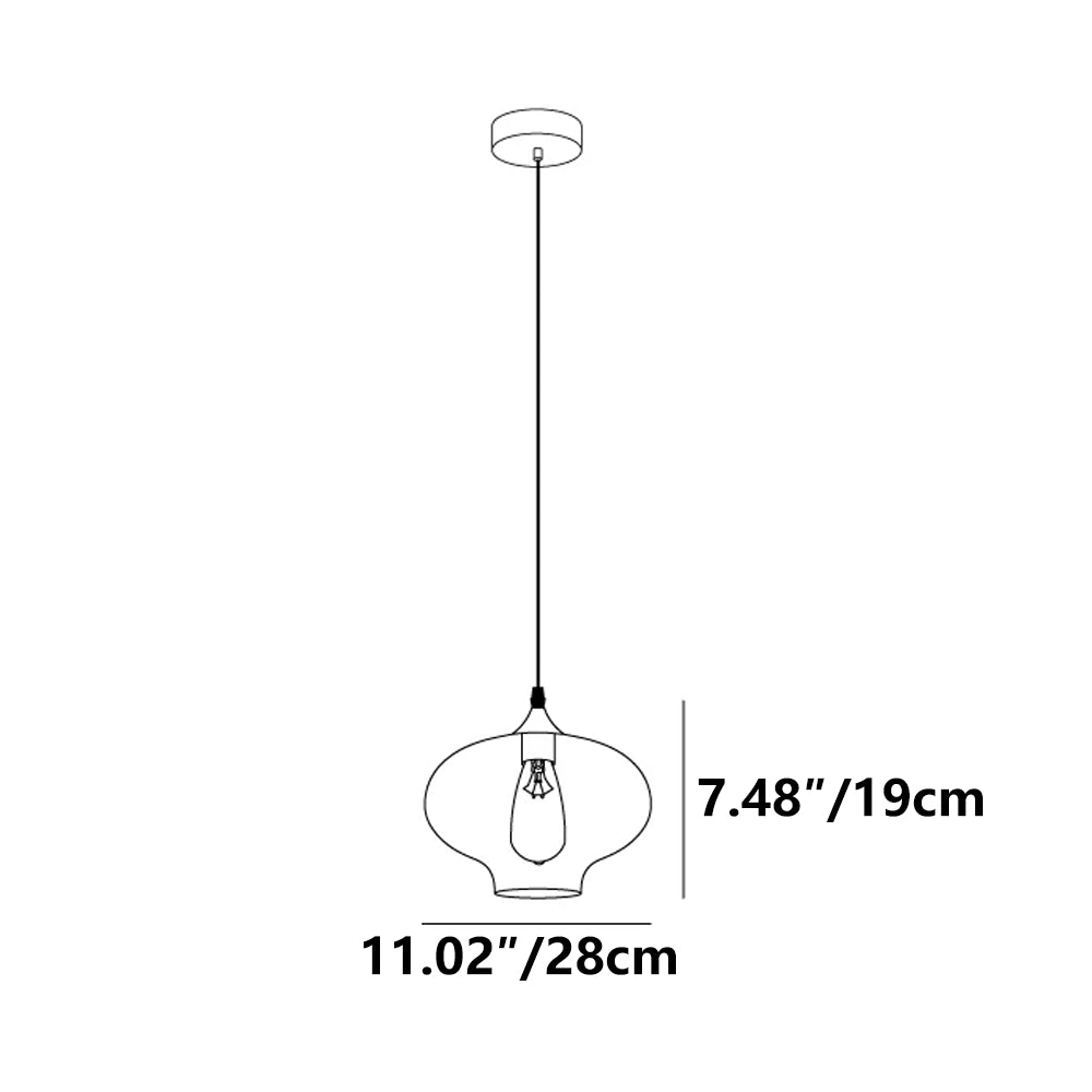 Modern Glass Hanging Lamp for Kitchen Island Ceiling