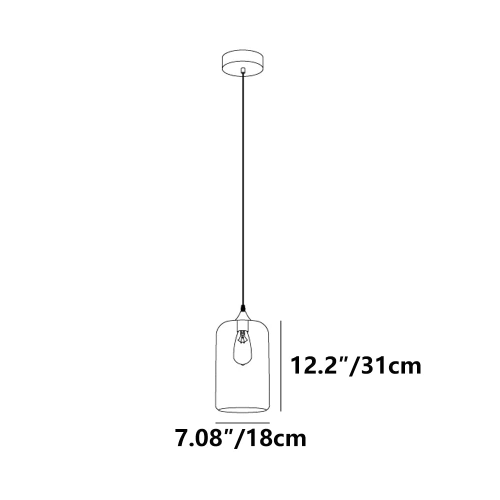 Modern Glass Hanging Lamp for Kitchen Island Ceiling