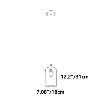 Modern Glass Hanging Lamp for Kitchen Island Ceiling