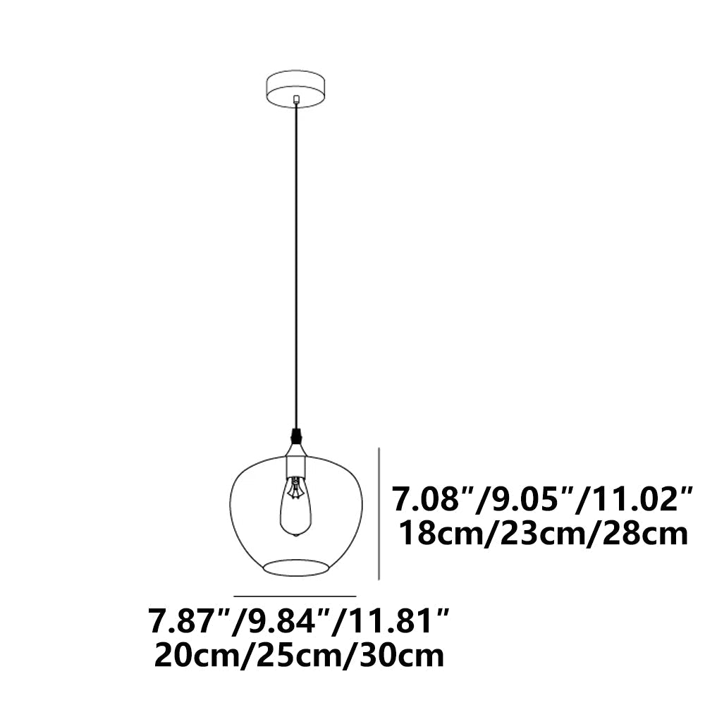Modern Glass Hanging Lamp for Kitchen Island Ceiling