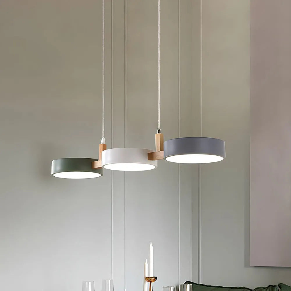 Colorful Metal Pendant Lamp Adjustable Hanging Light