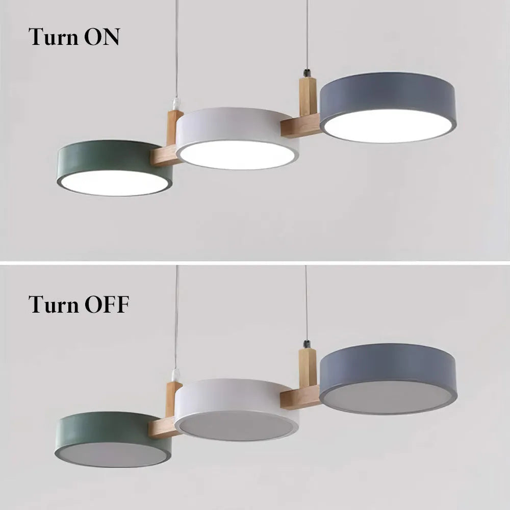 Colorful Metal Pendant Lamp Adjustable Hanging Light