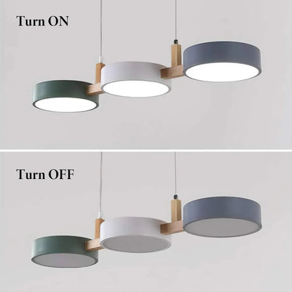 Colorful Metal Pendant Lamp Adjustable Hanging Light