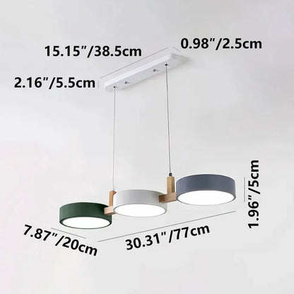 Colorful Metal Pendant Lamp Adjustable Hanging Light