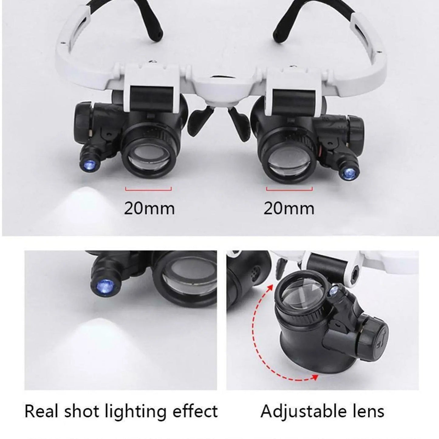 Portable LED Magnifying Lamp with Adjustable Zoom