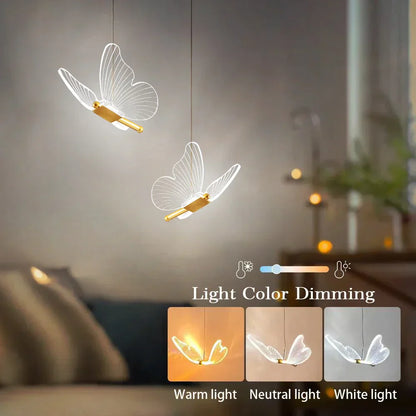 Colorful LED Butterfly Hanging Light
