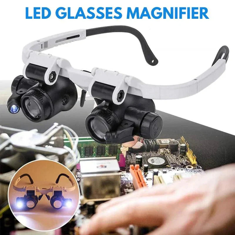 LED Magnifying Glasses with 3x Interchangeable Lenses