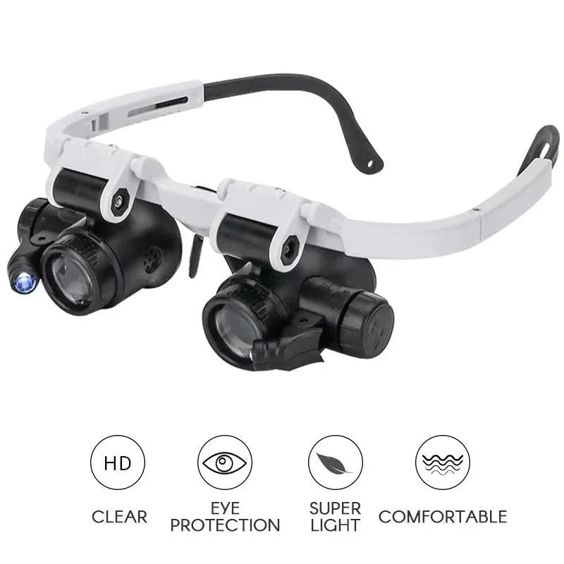 LED Magnifying Glasses with 3x Interchangeable Lenses