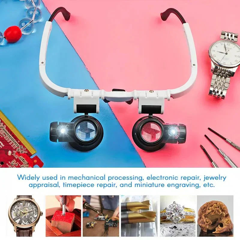 LED Magnifying Glasses with 3x Interchangeable Lenses