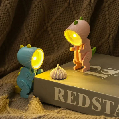 Fun Kids LED Desk Lamp with Colorful Dino Figures