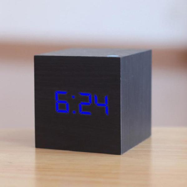 Rustic Wood LED Digital Alarm Clock