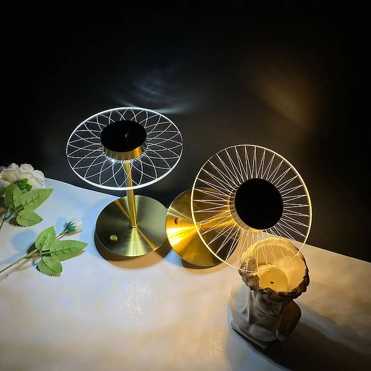 Wireless Charging Crystal Glass Desk Lamp