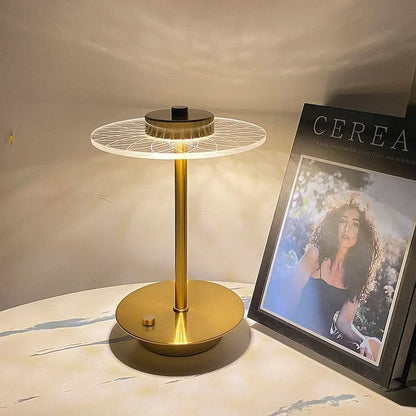 Wireless Charging Crystal Glass Desk Lamp