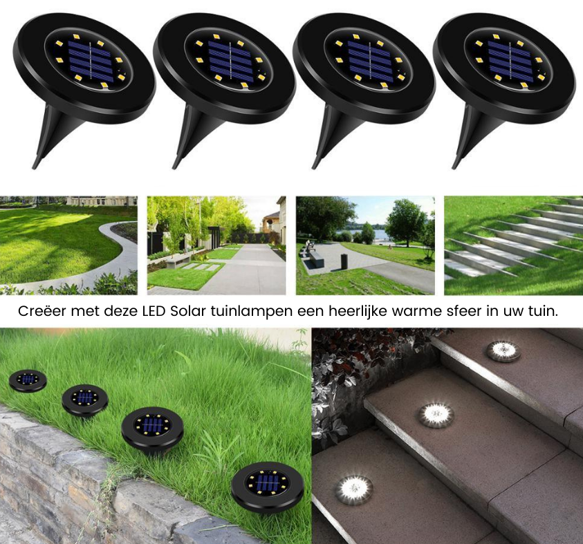 Outdoor Solar Powered Garden Lights Black Set - Cofik