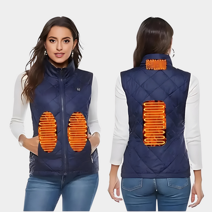 Warm Women's Heated Vest with Dual Heat Control