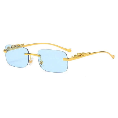 Trendy Leopard Frameless UV Sunglasses