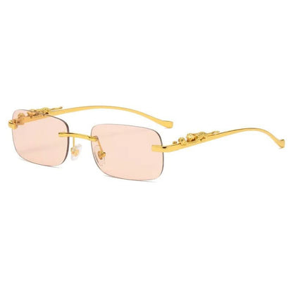 Trendy Leopard Frameless UV Sunglasses