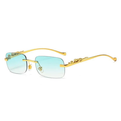 Trendy Leopard Frameless UV Sunglasses