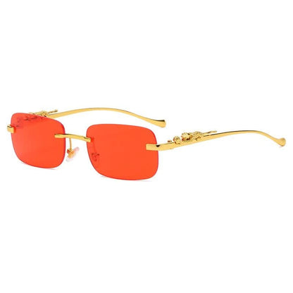 Trendy Leopard Frameless UV Sunglasses
