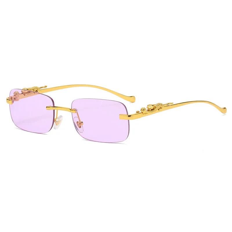 Trendy Leopard Frameless UV Sunglasses