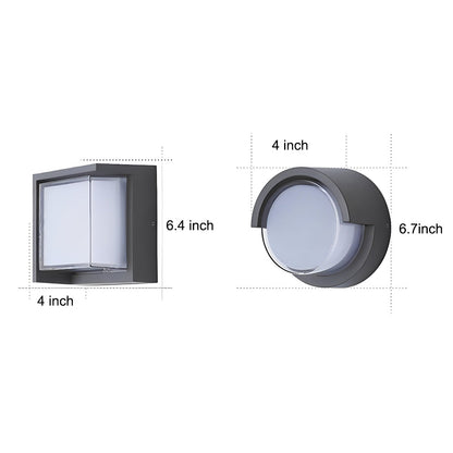 Waterproof Garden Wall Lamps Round Square Styles