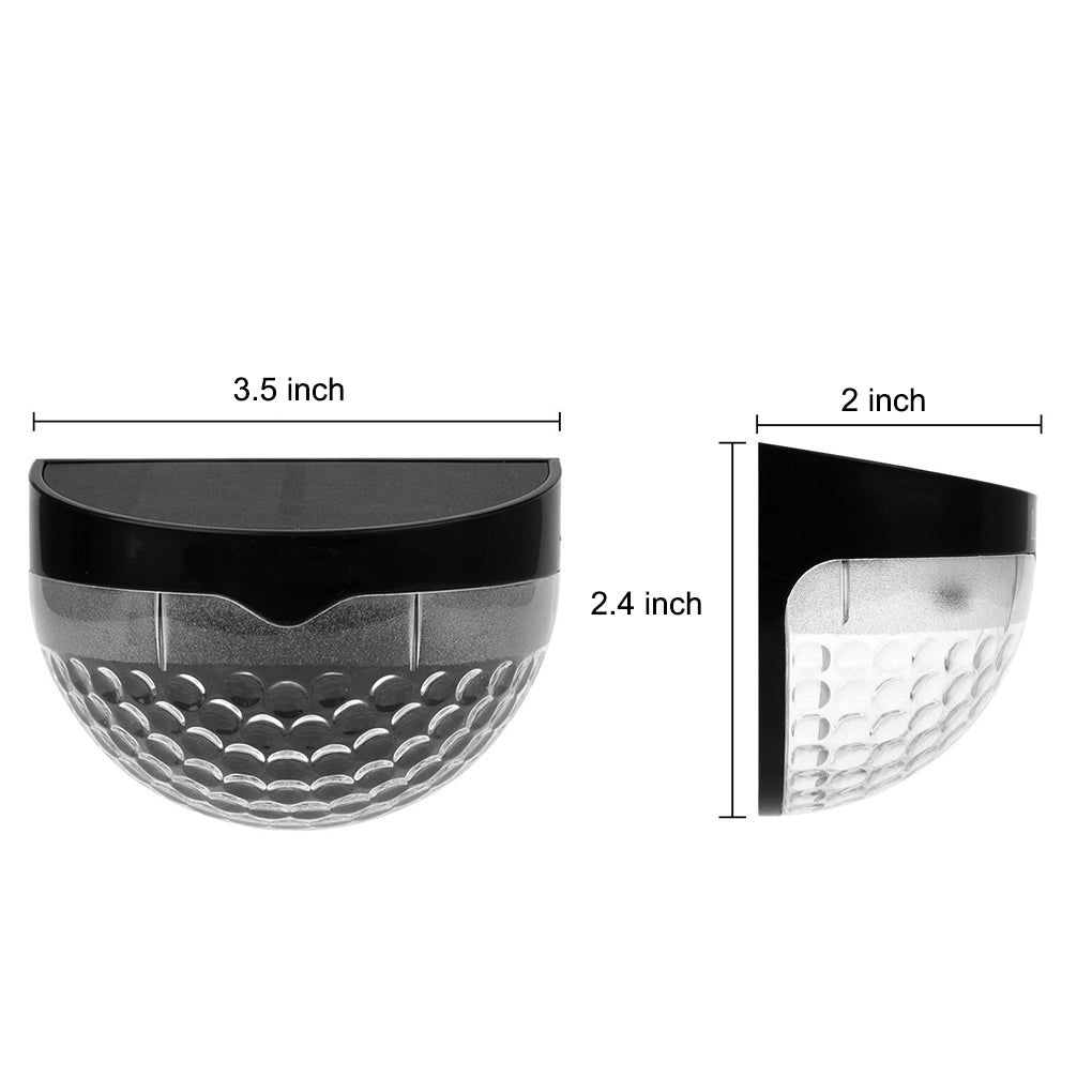 4 Pack Outdoor LED Solar Step Lights Wall Mounted