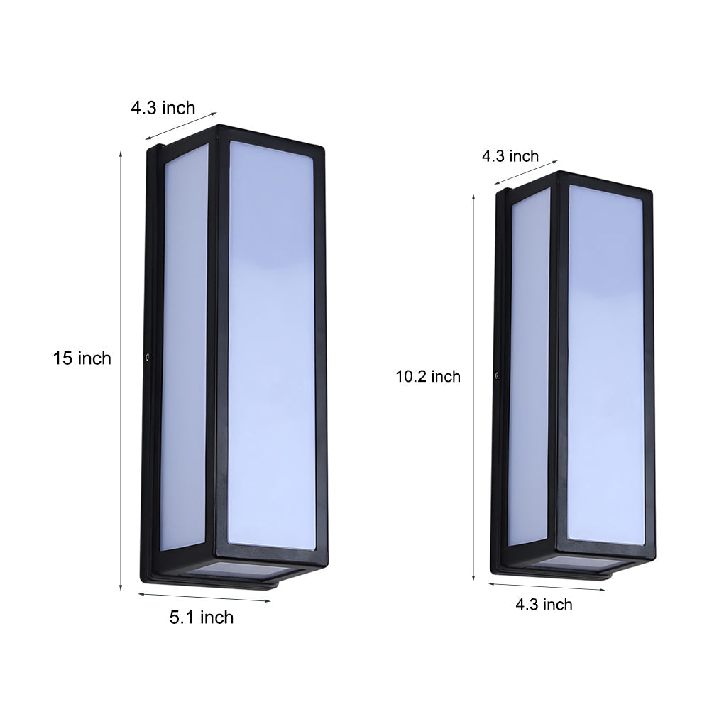 Outdoor Slim LED Motion Activated Black Wall Light