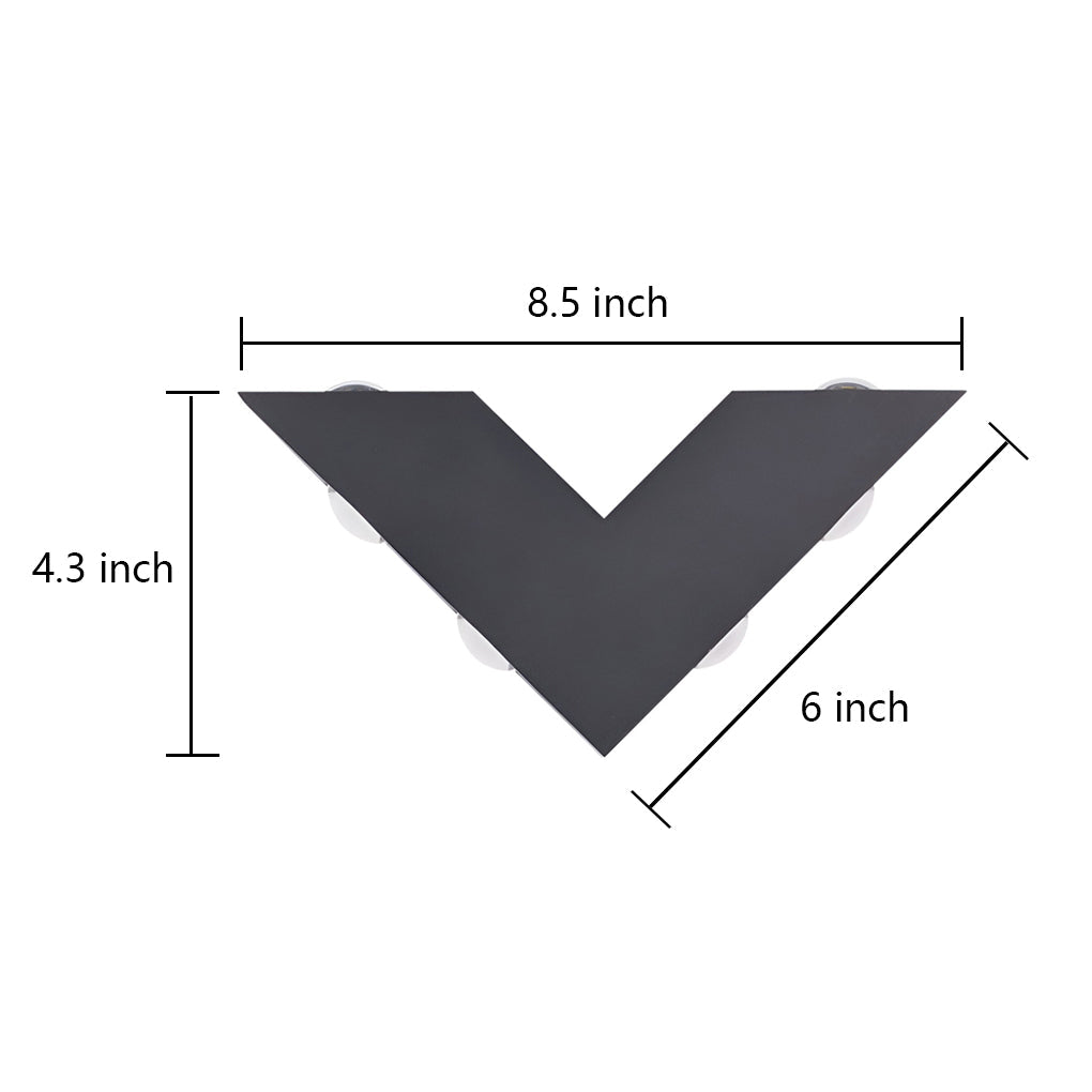 Sleek Outdoor LED Wall Light Waterproof Black Fixture