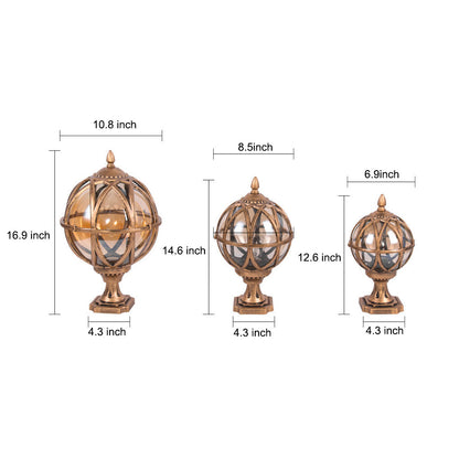 Classic Round Outdoor Post Light Fittings - Cofik