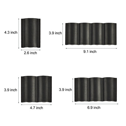 Outdoor LED Up Down Wall Light Waterproof Modern Fixture