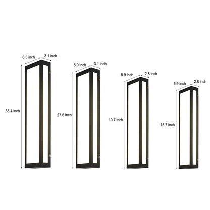 Outdoor Black LED Wall Light Waterproof Exterior Lamp
