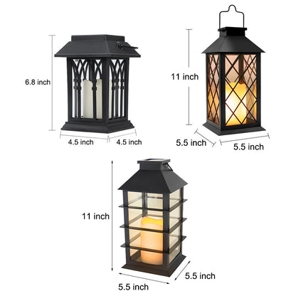 Compact Solar Powered Black LED Outdoor Camp Light
