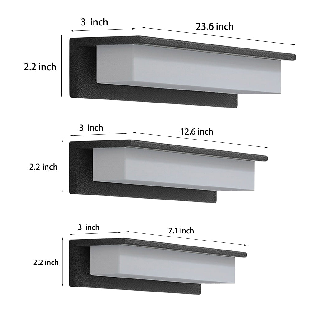 Slim Outdoor Solar Powered LED Wall Light