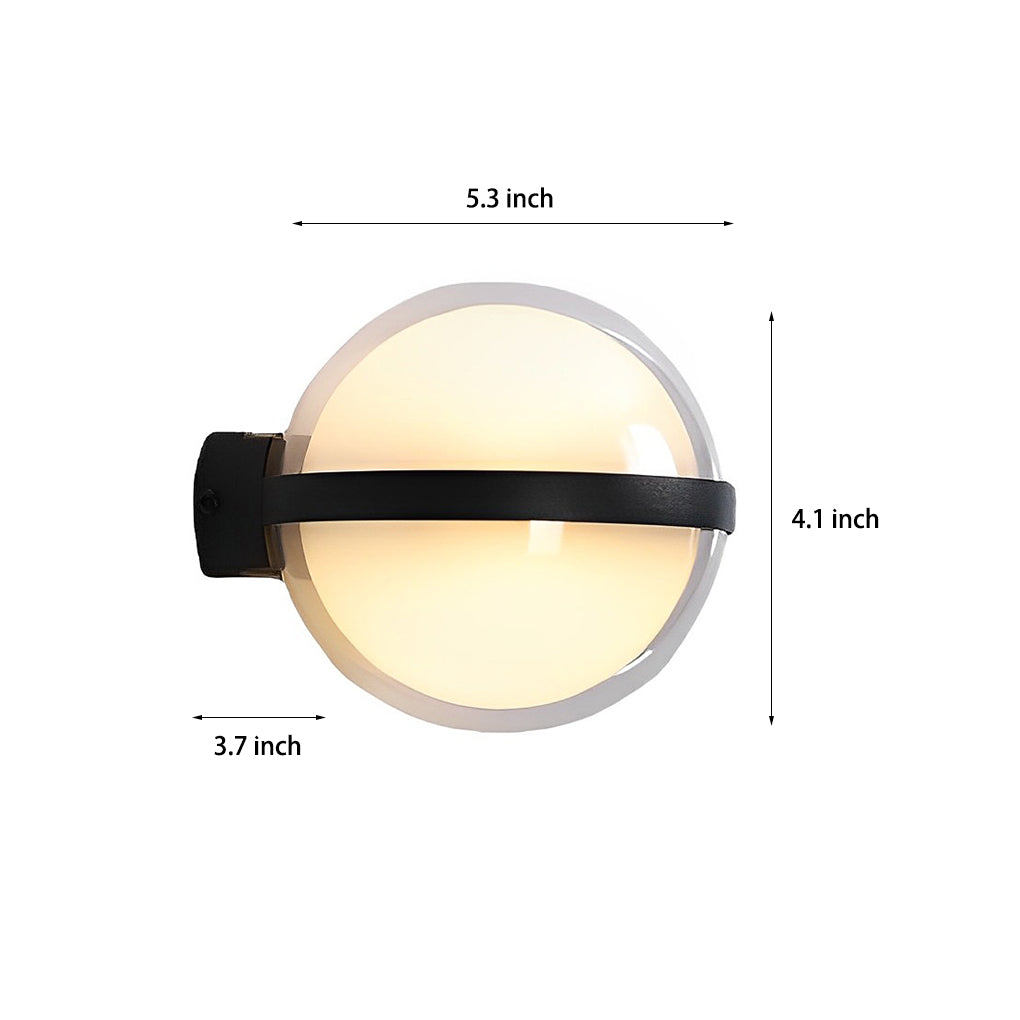 Stylish Round Outdoor LED Wall Light Fixture