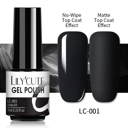 Dark Glossy Black Nail Polish