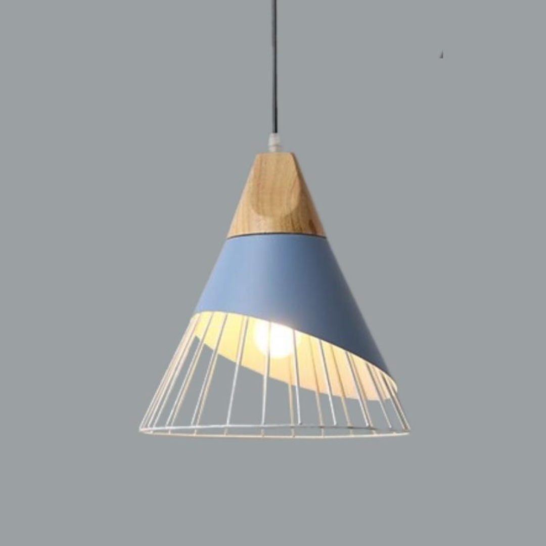 Rustic Wooden Metal Pendant Lighting Fixture