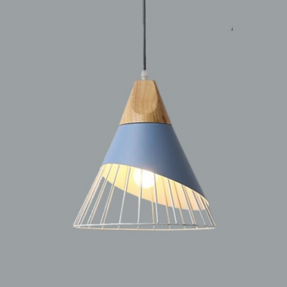Rustic Wooden Metal Pendant Lighting Fixture