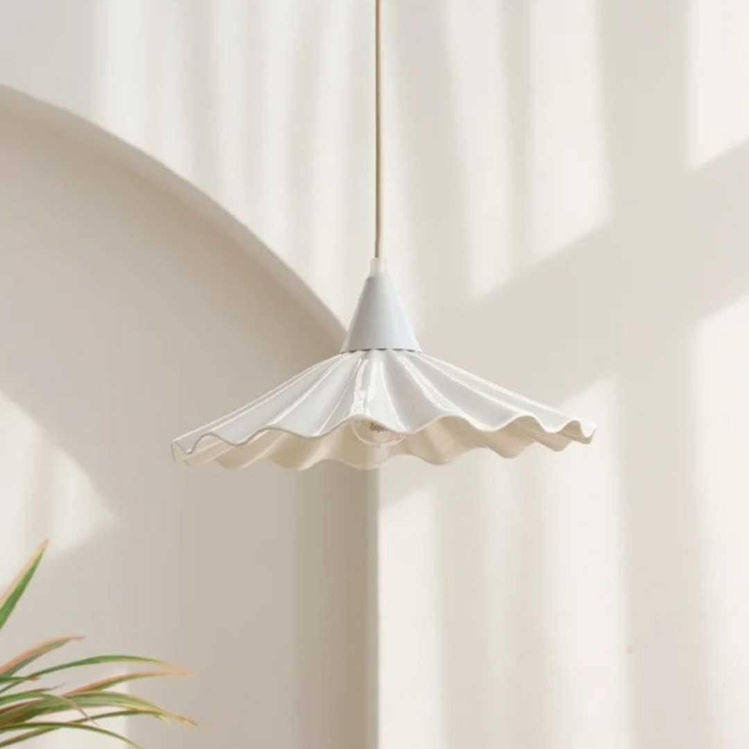 Stylish Ceramic Drop Light with Textured Pattern
