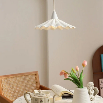 Stylish Ceramic Drop Light with Textured Pattern