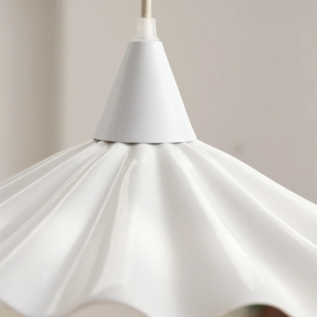Stylish Ceramic Drop Light with Textured Pattern