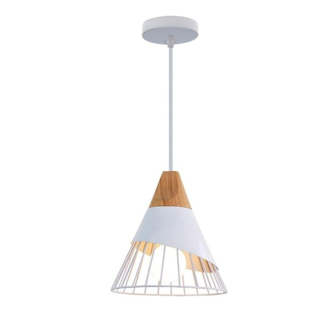 Rustic Wooden Metal Pendant Lighting Fixture
