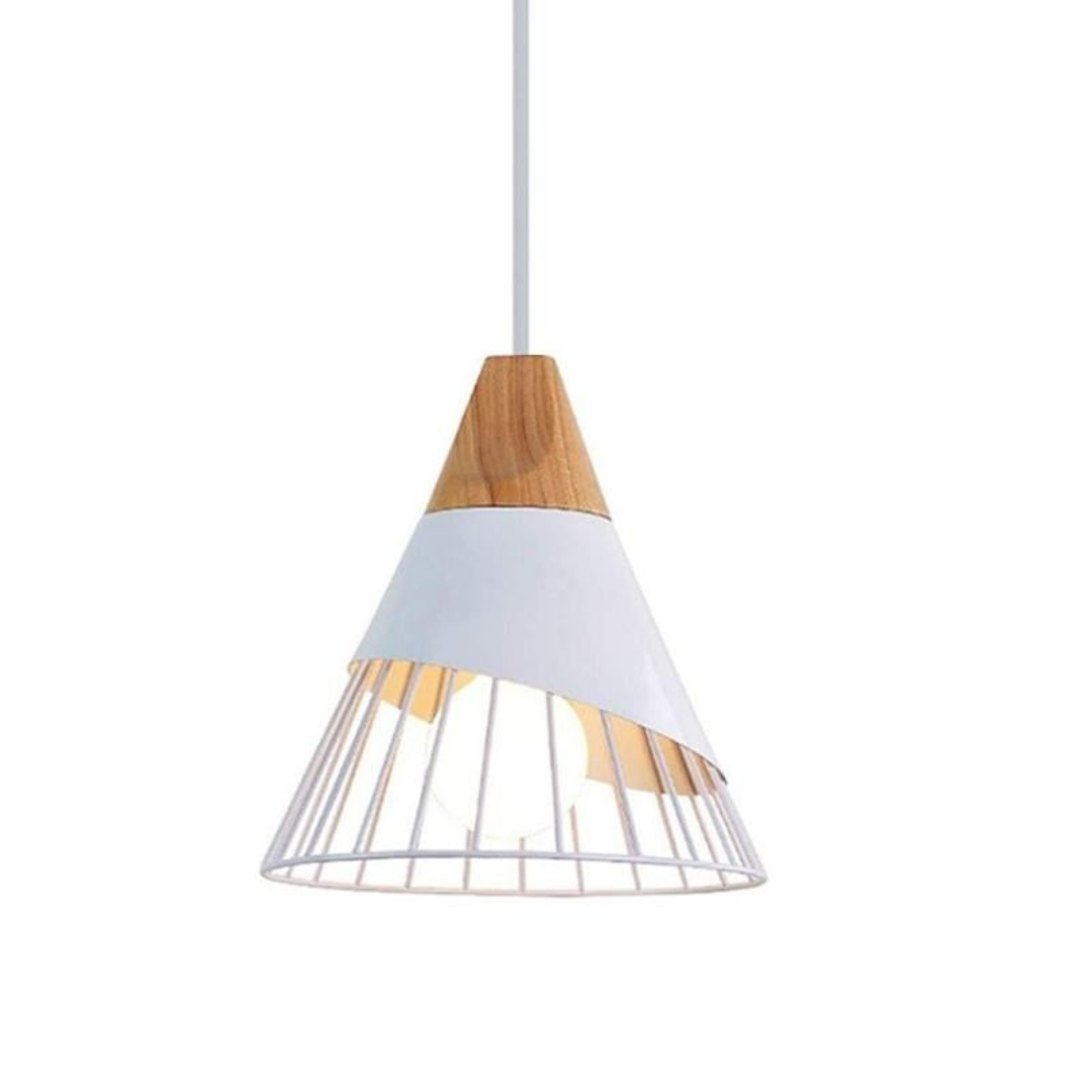 Rustic Wooden Metal Pendant Lighting Fixture