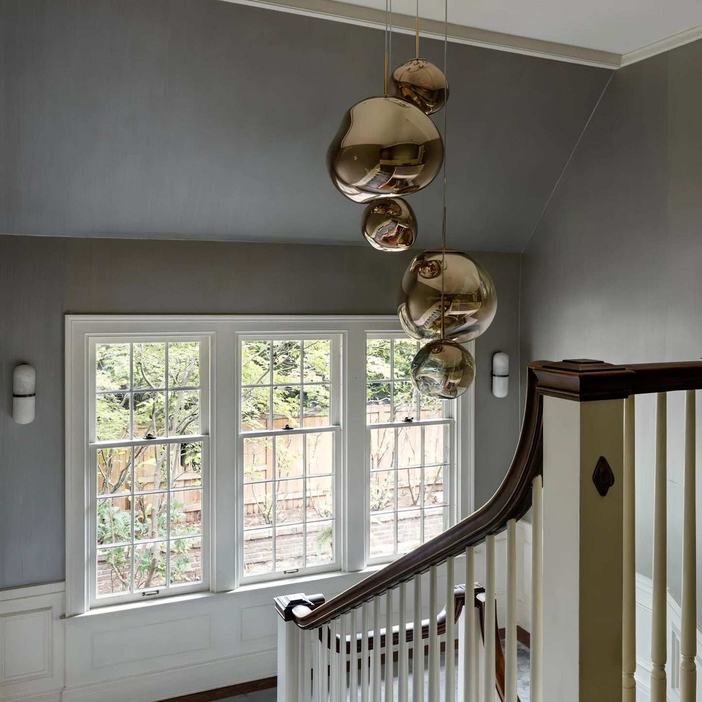 Adjustable Metal Pendant Lighting Fixtures Silver Gold Rose